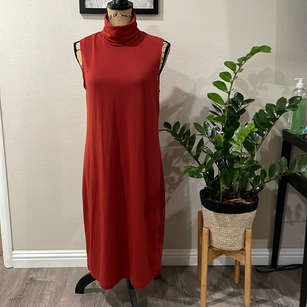 Sleeveless Turtleneck Dress